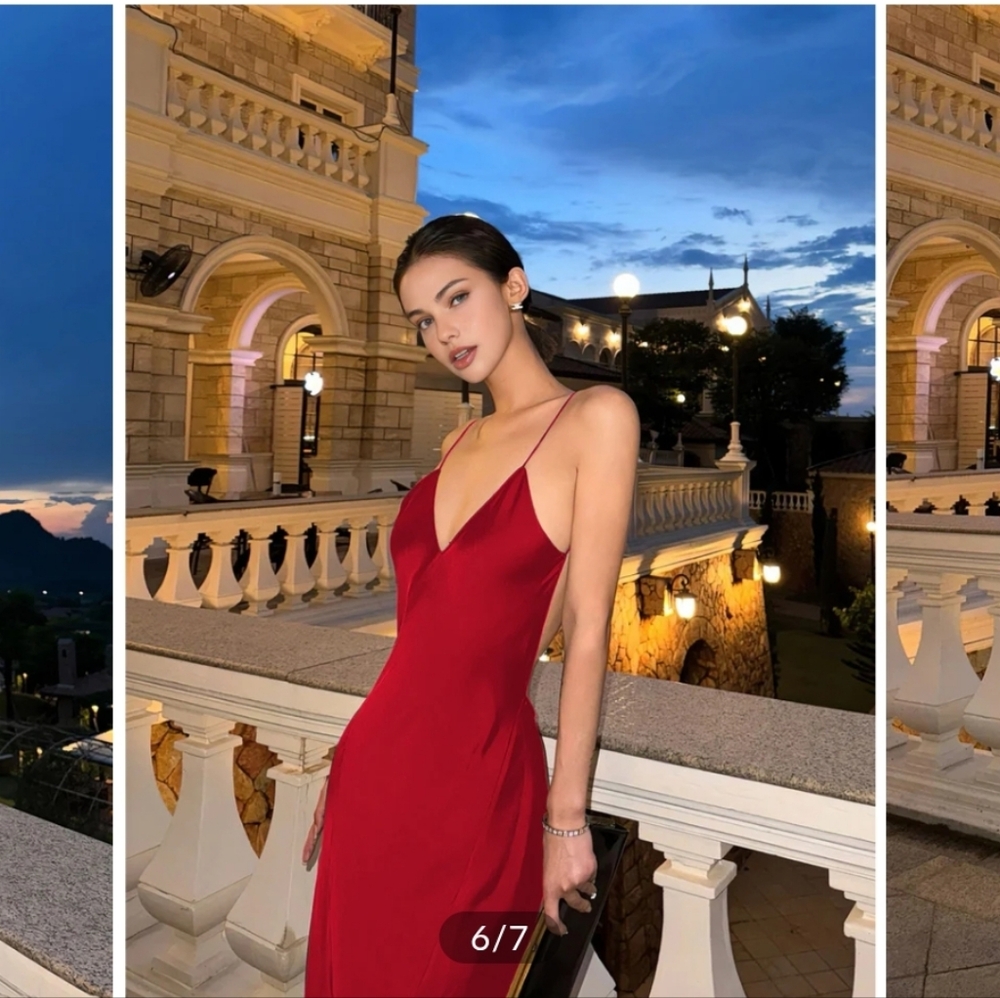 Commense Scarlet Backless Dress